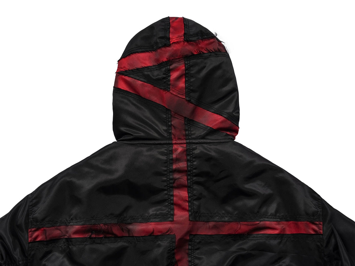 UNDERWATER Distressed Bondage MA-1 Jacket Red – photo 10 of 12