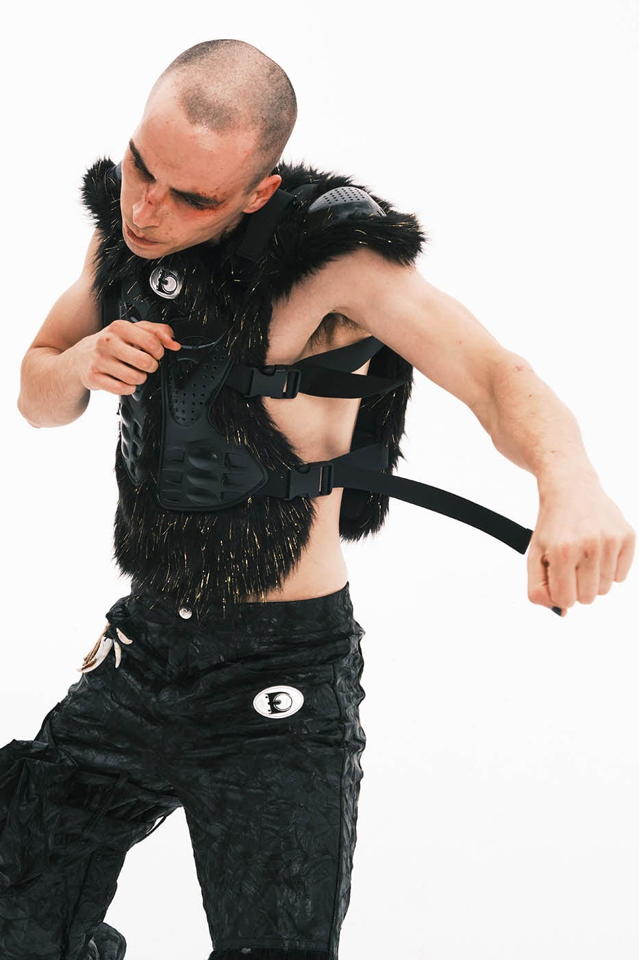 EMBRYO Cyber Faux Fur Warrior Vest – photo 8 of 13