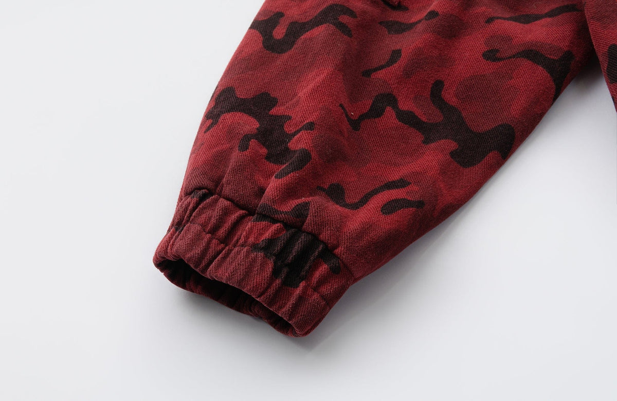MOGONGSHE Camo Frayed LOGO Patch Hooded Jacket – photo 18 of 22
