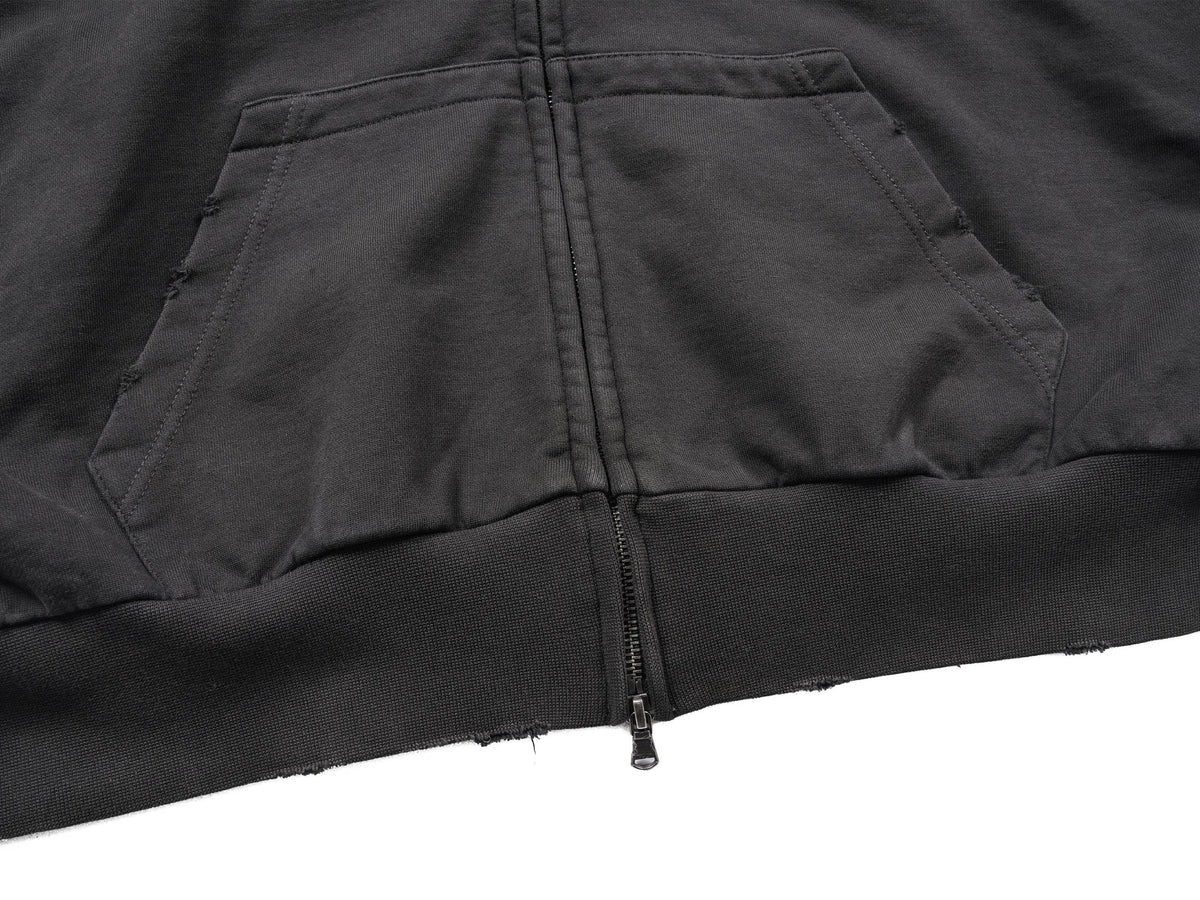 UNDERWATER Distressed Spliced Fallen Armor Zip-Up Hoodie – photo 11 of 13