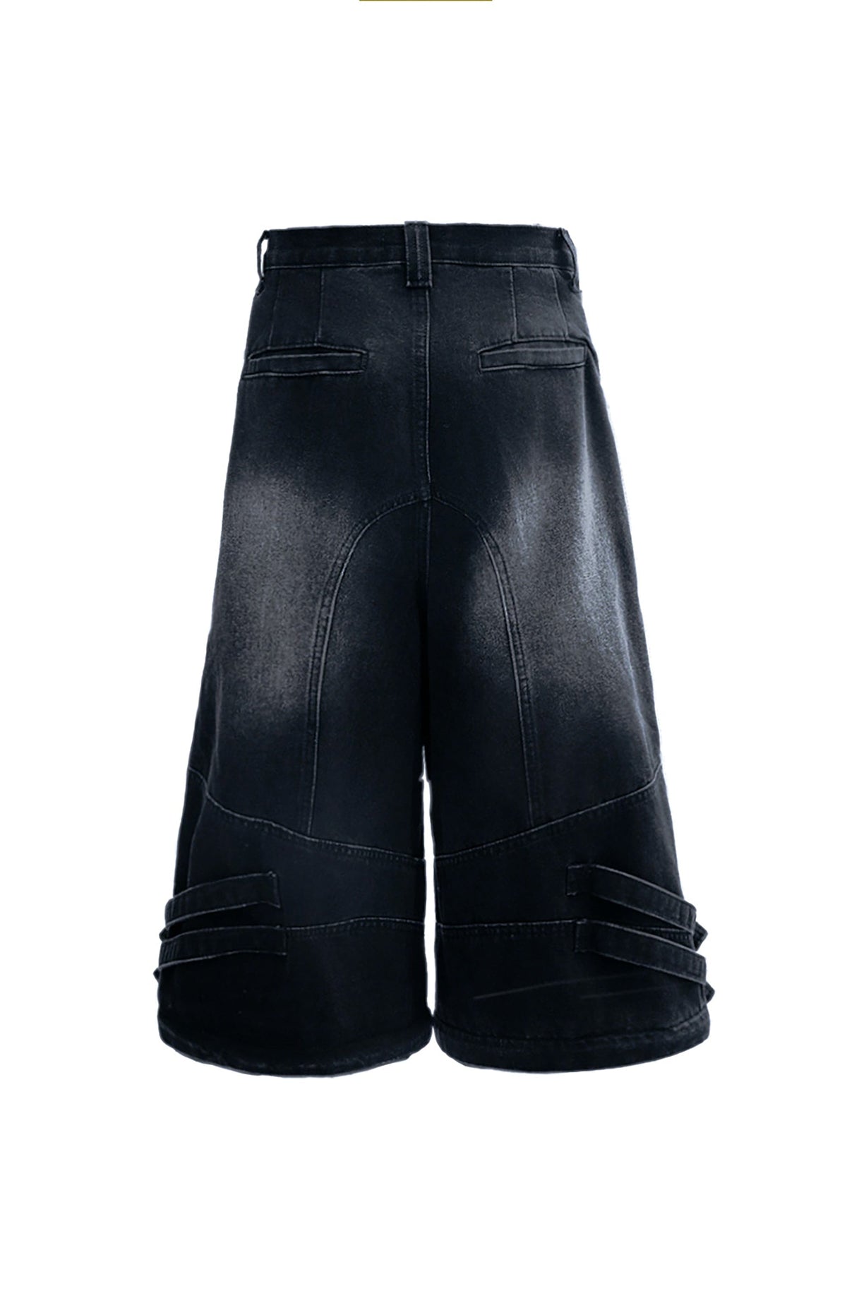 MOGONGSHE Detachable Drape-Strap Washed Jeans – photo 34 of 39