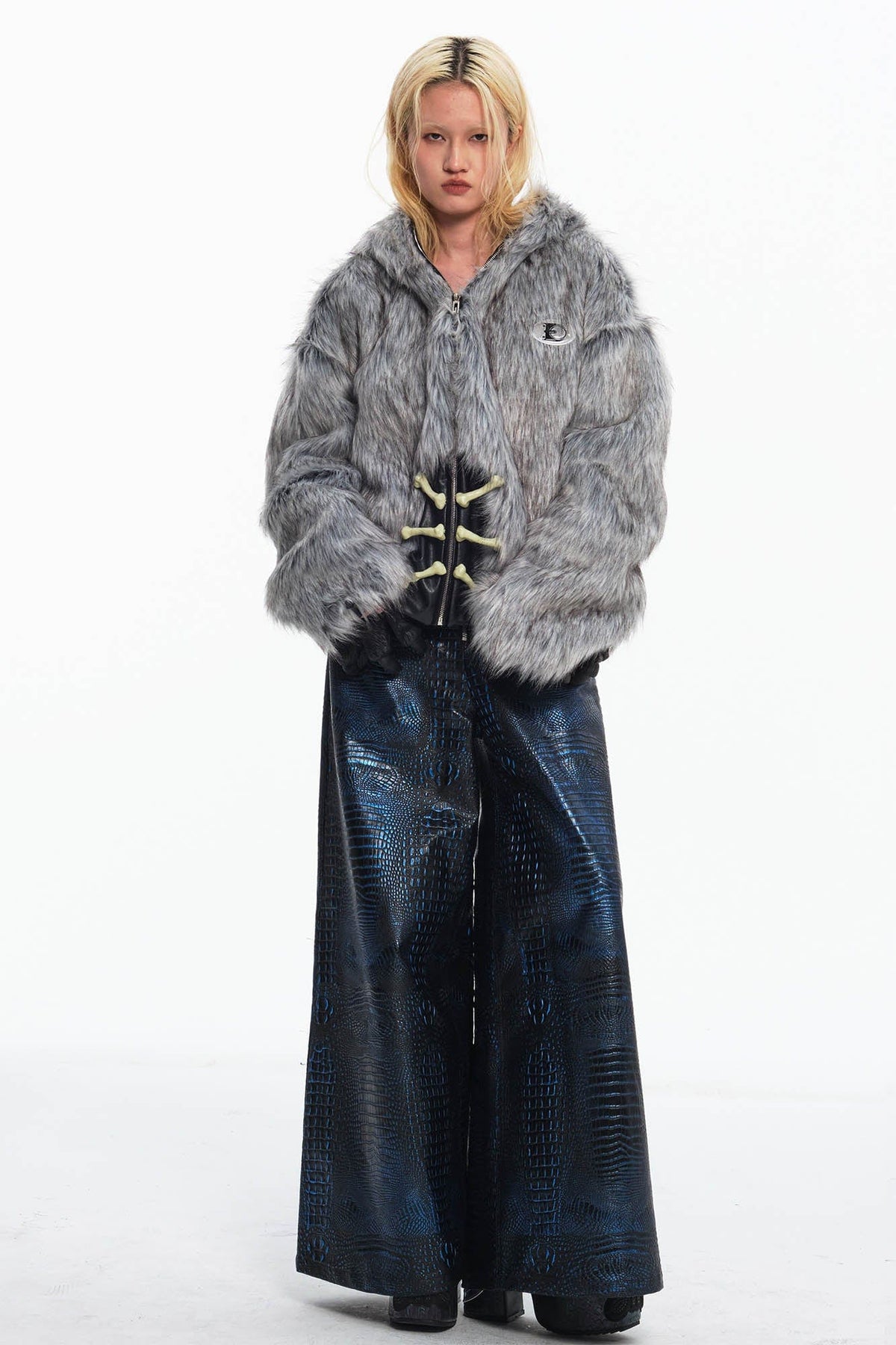 EMBRYO Detachable Beast Claw Faux Fur Hooded Jacket – photo 5 of 17