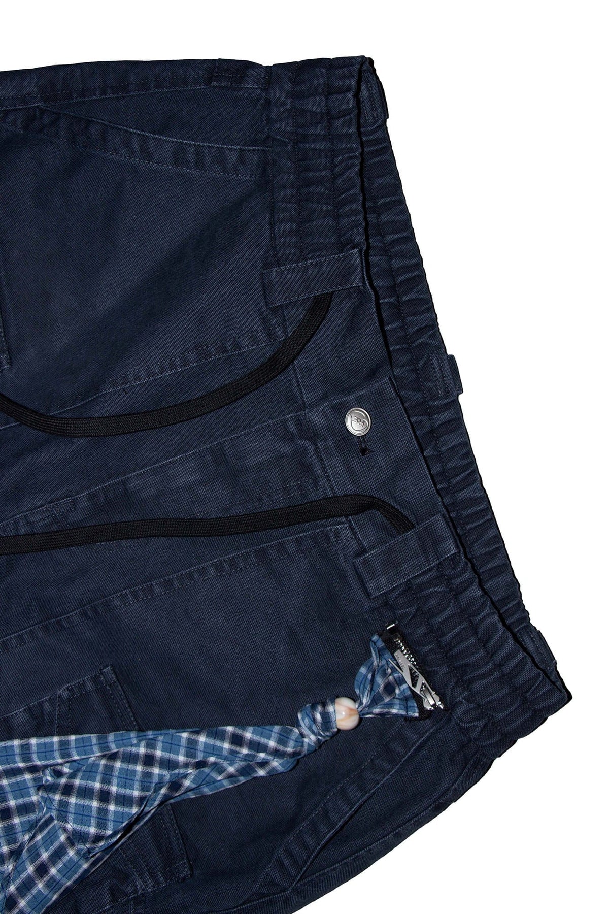RELABEL Multi-Pocket Detachable Scarf Distressed Cargo Dark Blue – photo 4 of 6