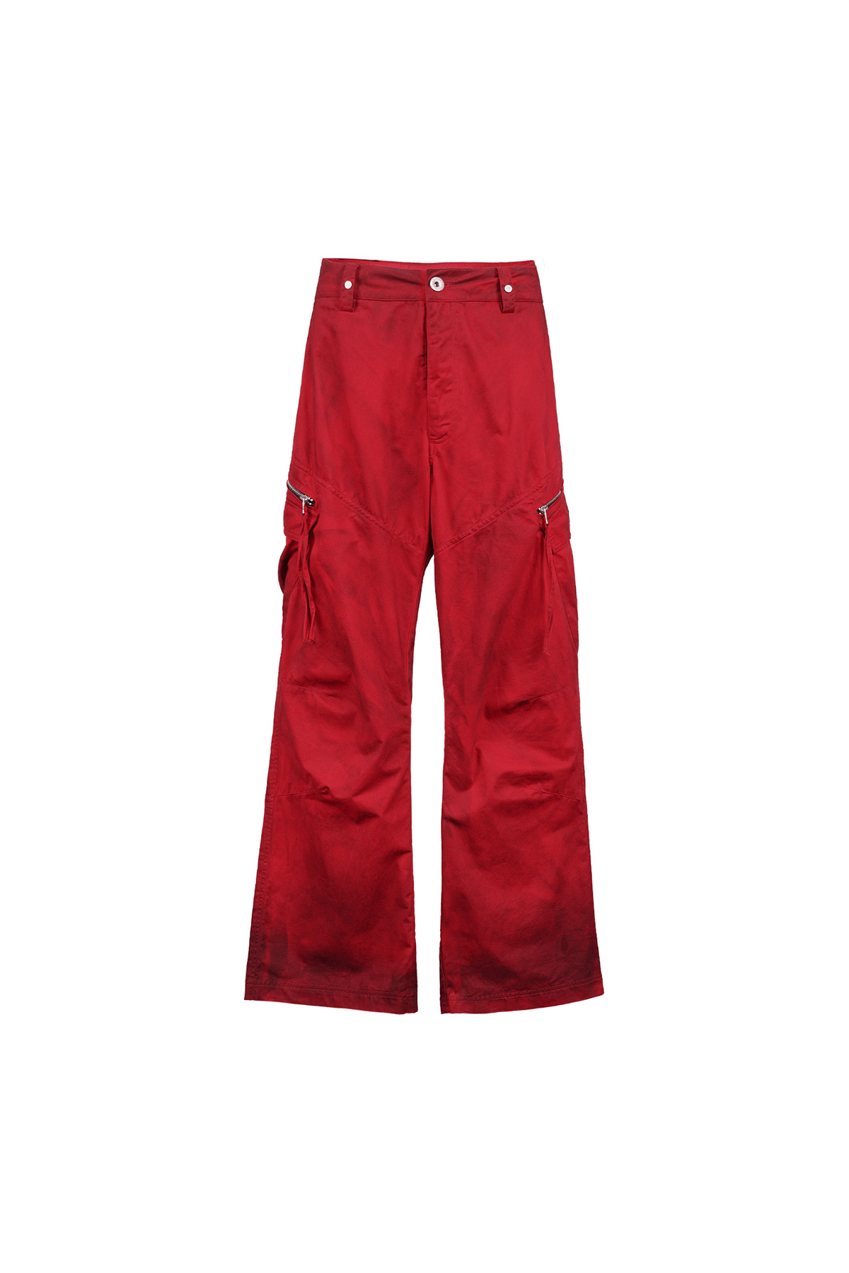 UNDERWATER Burnt Red Dirty-Dyed Moleskin Cargo Pants – photo 15 of 15