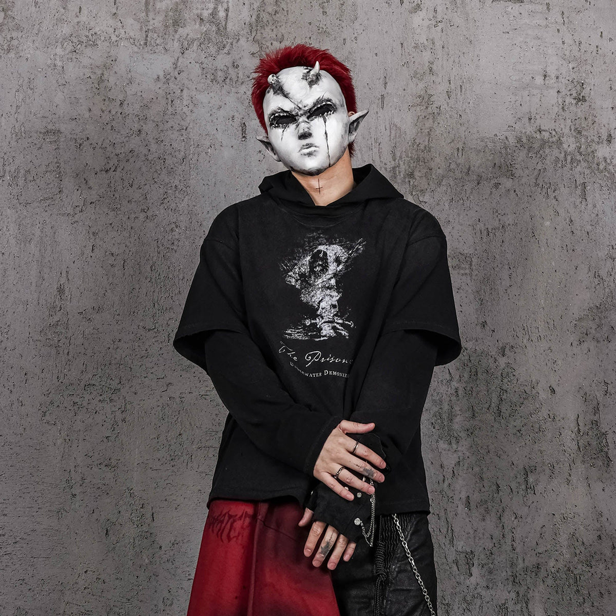 UNDERWATER The Prisoner Distressed Layered Hoodie
