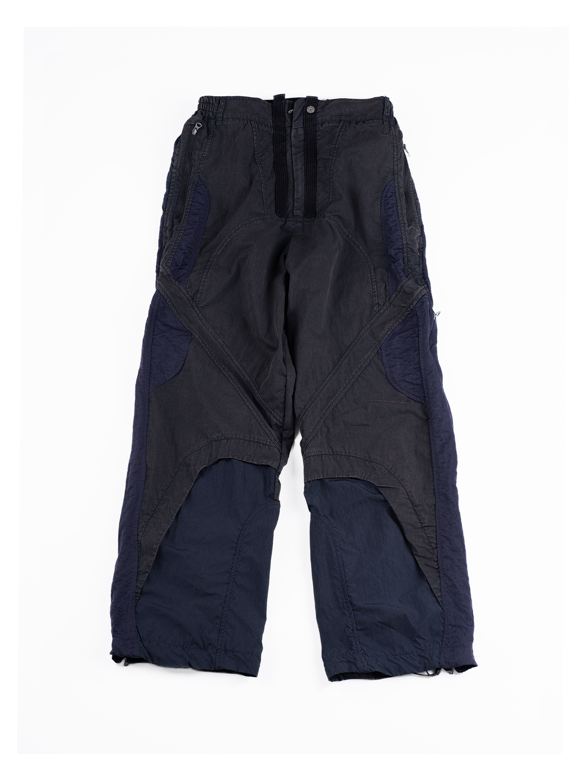 STEAM Deconstructed Zippered Spliced Wide-Leg Cargo Pants – photo 31 of 36