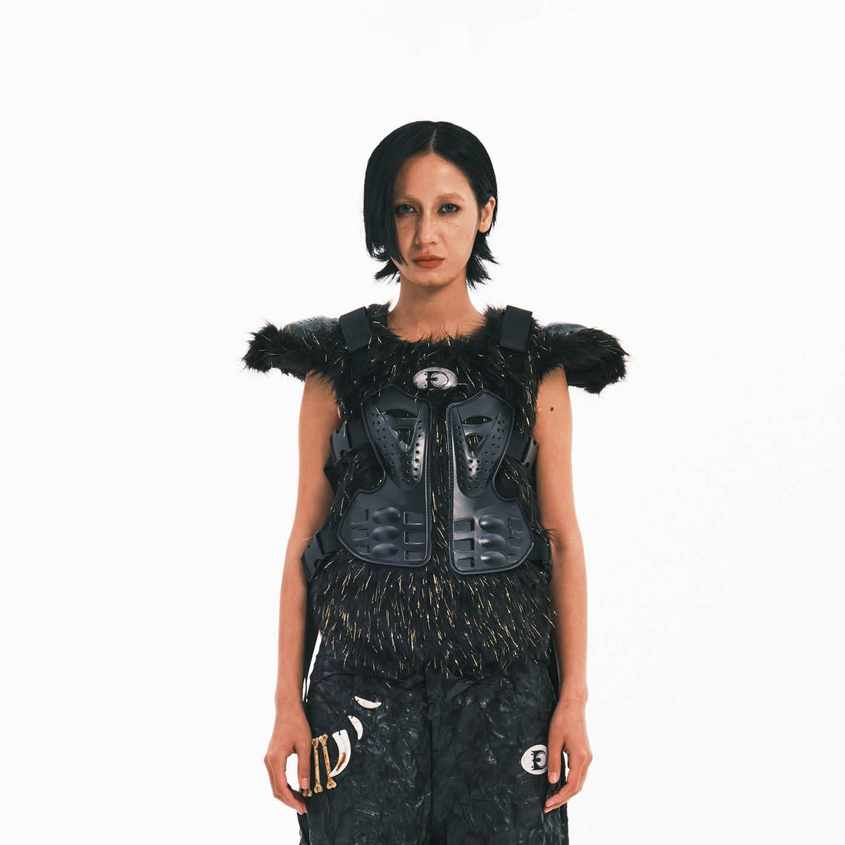 EMBRYO Cyber Faux Fur Warrior Vest – photo 3 of 13