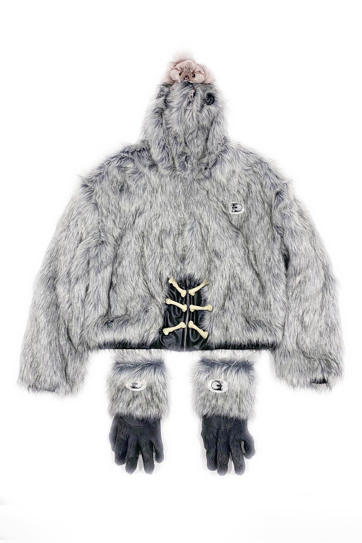 EMBRYO Detachable Beast Claw Faux Fur Hooded Jacket – photo 16 of 17