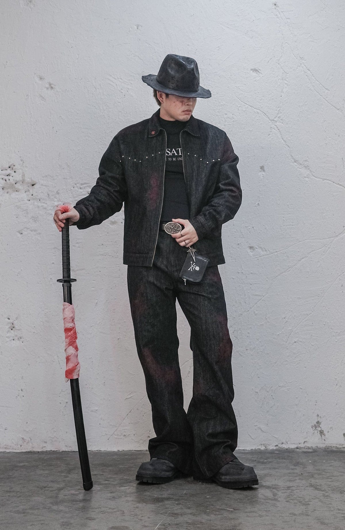 UNDERWATER Bloodstained Raw Denim Jacket – photo 4 of 14