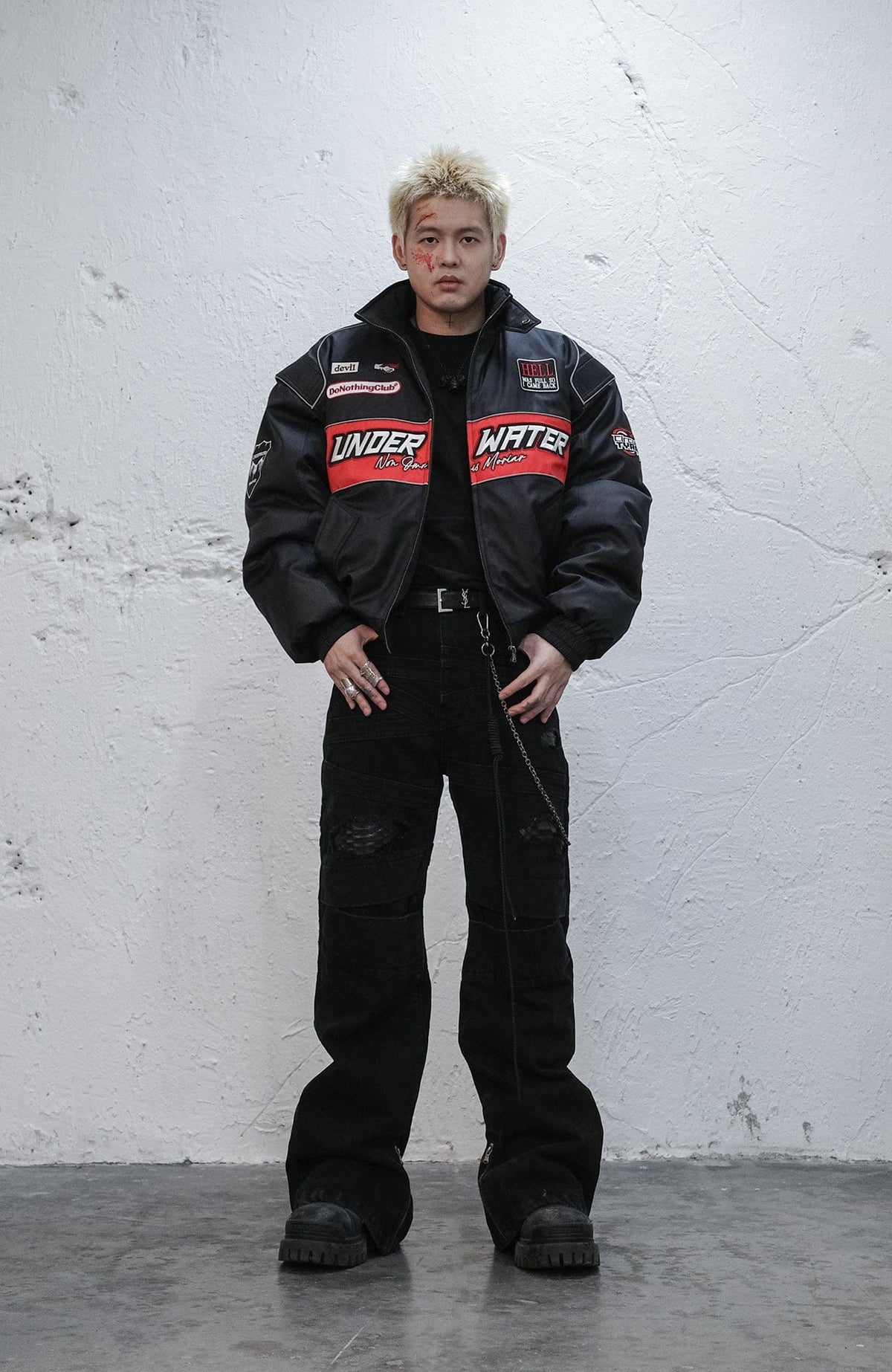 UNDERWATER Hell Racer Embroidered Padded Bomber – photo 4 of 15