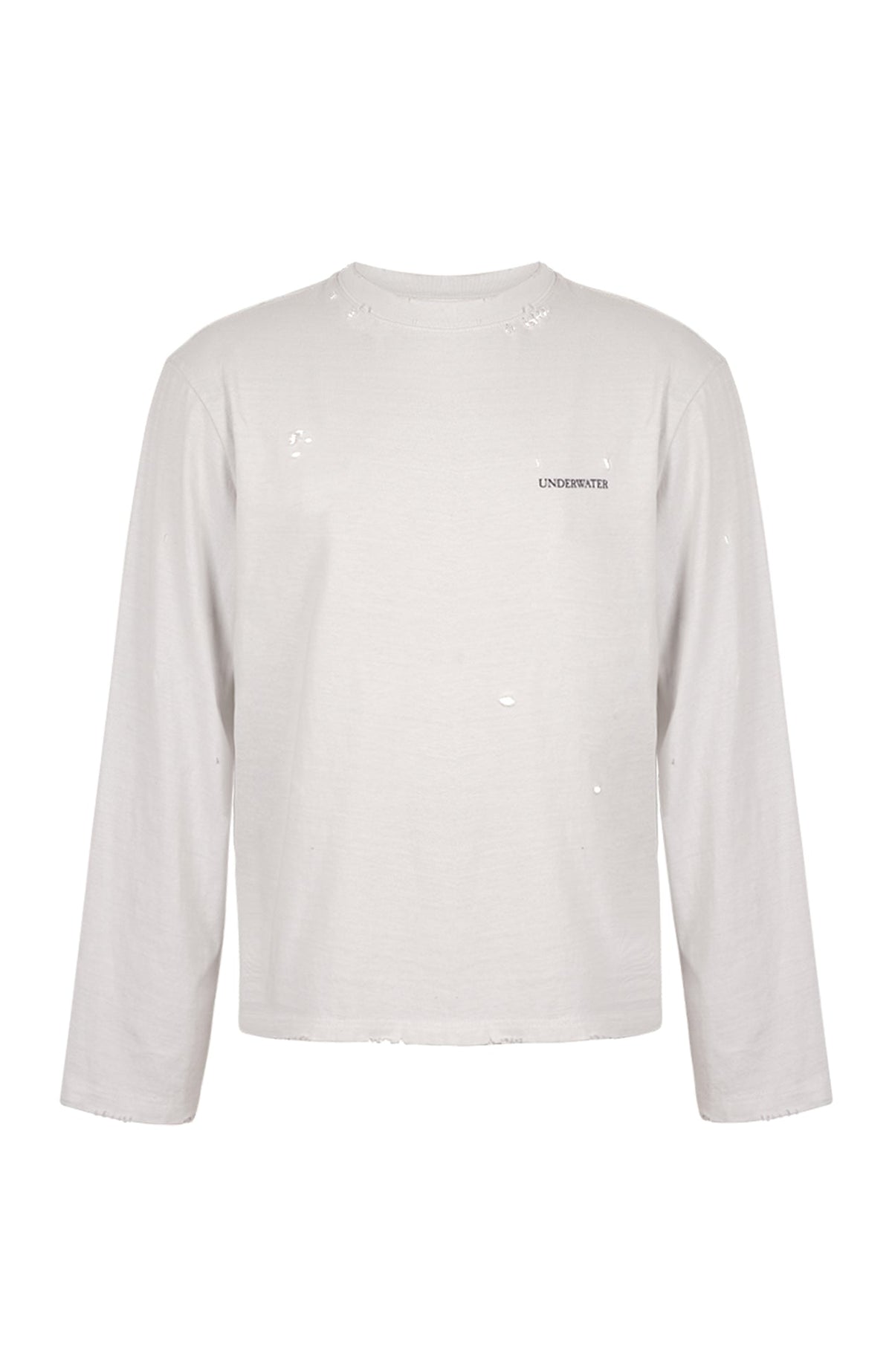 UNDERWATER Demon Slashed Cotton Long Sleeve Tee White – photo 7 of 12