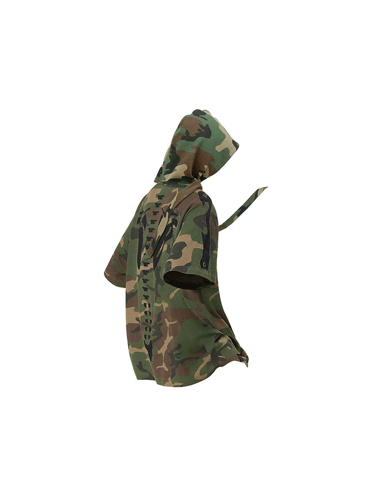 RELABEL Camo Detachable Hood Skeleton Graphic Tee – photo 3 of 14