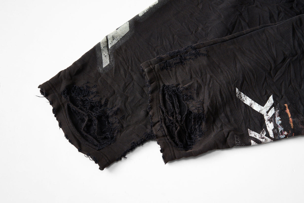 ULIPERY Distressed Glow Crinkled Sweatpants – photo 17 of 19