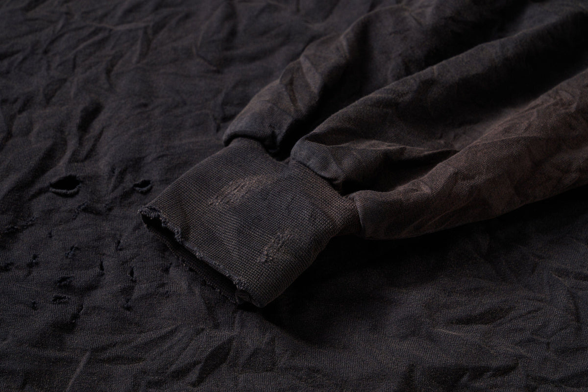 ULIPERY Distressed Glow Crinkled Long Sleeve Tee – photo 14 of 21