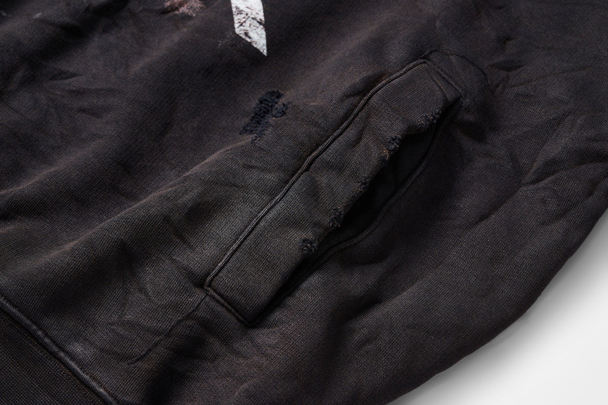 ULIPERY Distressed Glow Crinkled Hoodie – photo 14 of 20