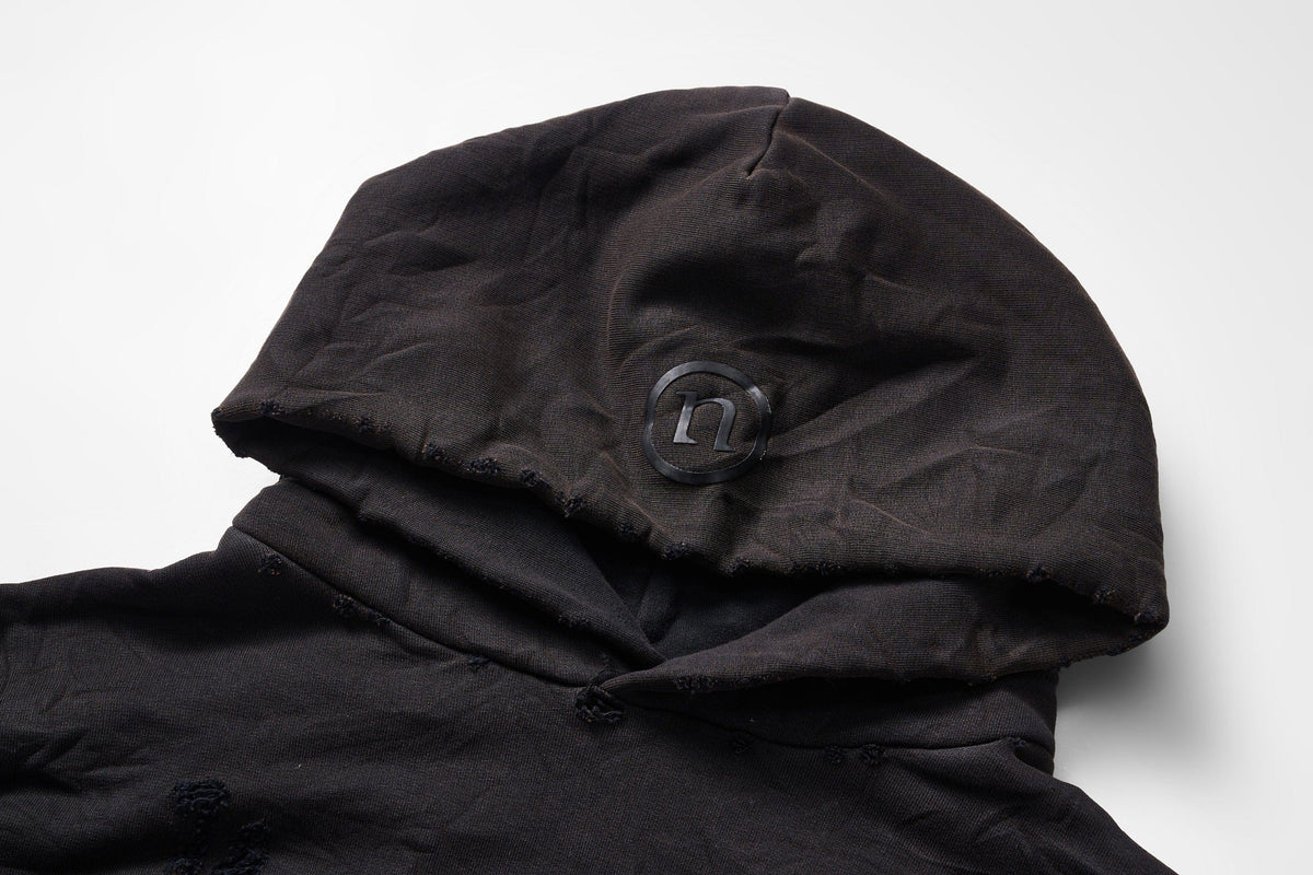 ULIPERY Distressed Glow Crinkled Hoodie – photo 15 of 20