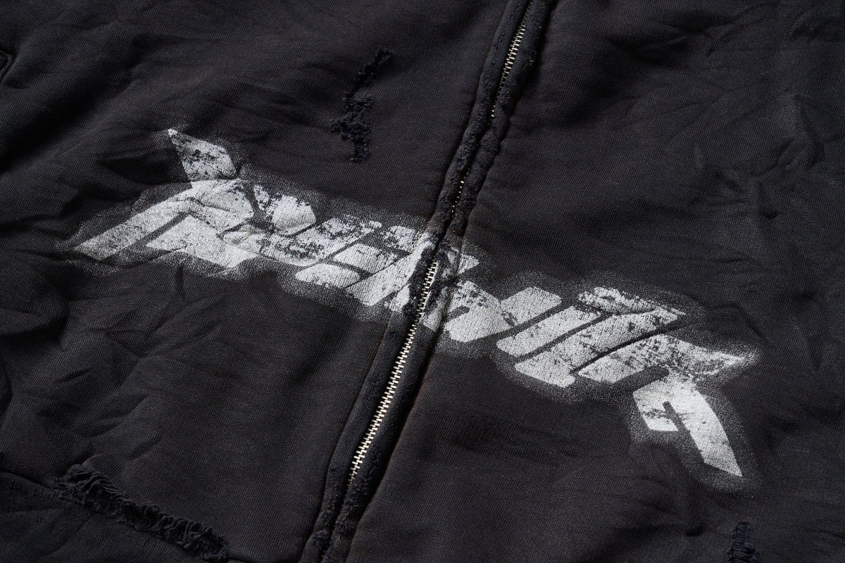 ULIPERY Distressed Glow Face-Cover Hooded Jacket – photo 18 of 24