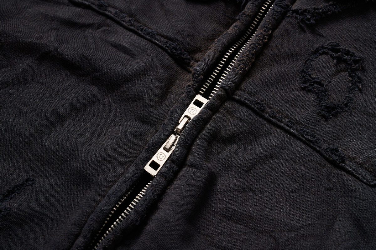 ULIPERY Distressed Glow Face-Cover Hooded Jacket – photo 22 of 24