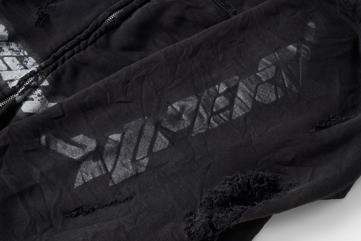 ULIPERY Distressed Glow Face-Cover Hooded Jacket – photo 24 of 24