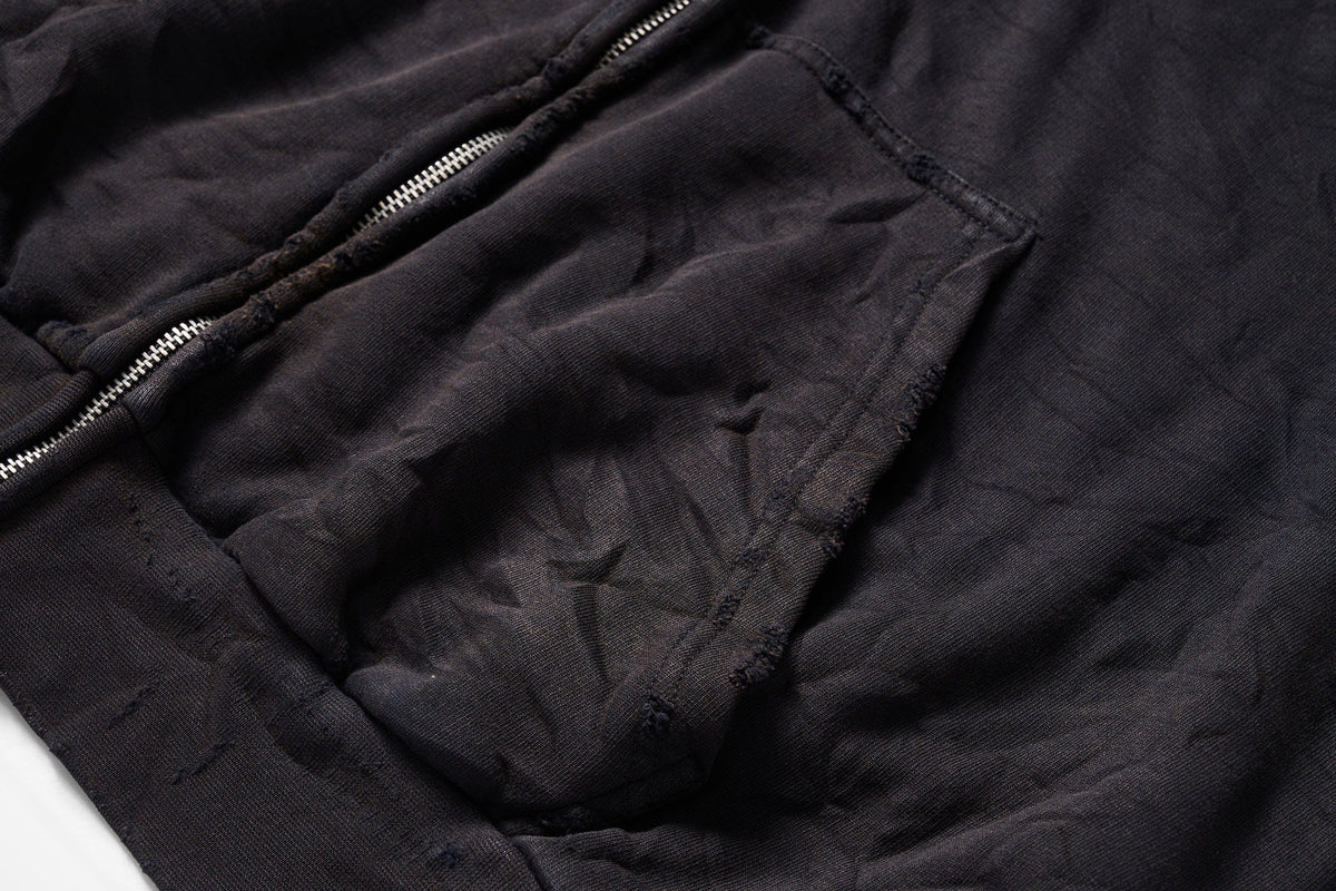 ULIPERY Distressed Crinkled Hooded Jacket – photo 12 of 17