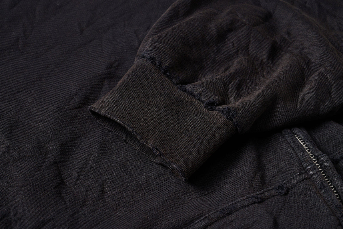 ULIPERY Distressed Crinkled Hooded Jacket – photo 14 of 17