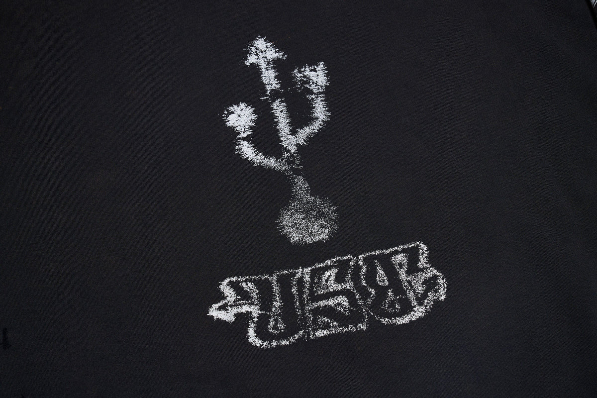 ULIPERY Distressed USB Graphic Long Sleeve Tee Black – photo 11 of 13