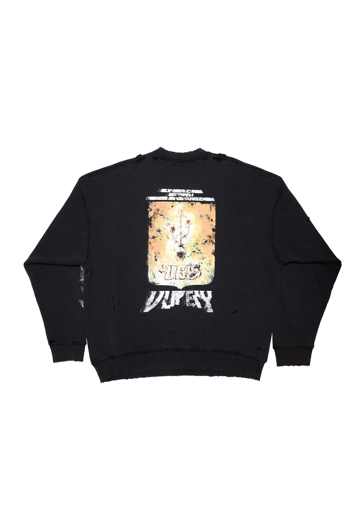 ULIPERY Distressed USB Graphic Long Sleeve Tee Black – photo 10 of 13