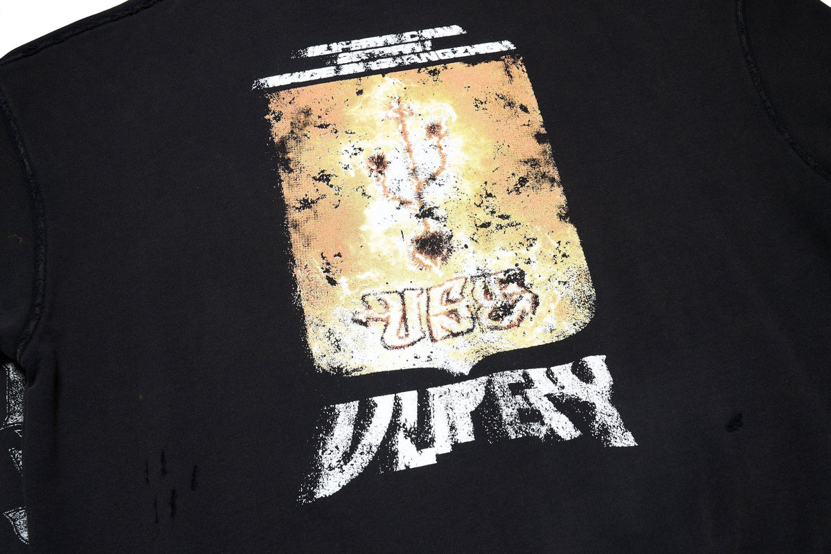 ULIPERY Distressed USB Graphic Long Sleeve Tee Black – photo 12 of 13