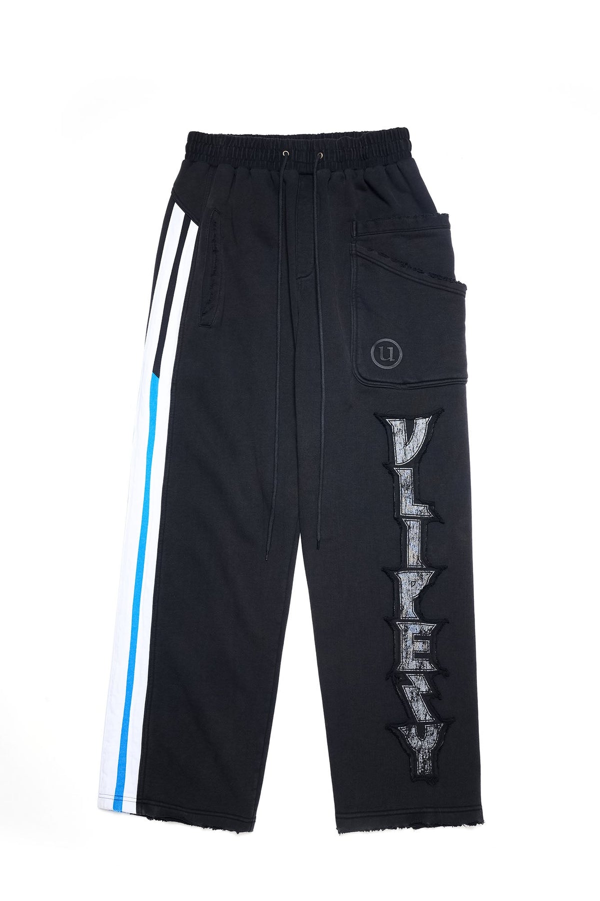 ULIPERY Asymmetric Striped LOGO Sweatpants – photo 5 of 9