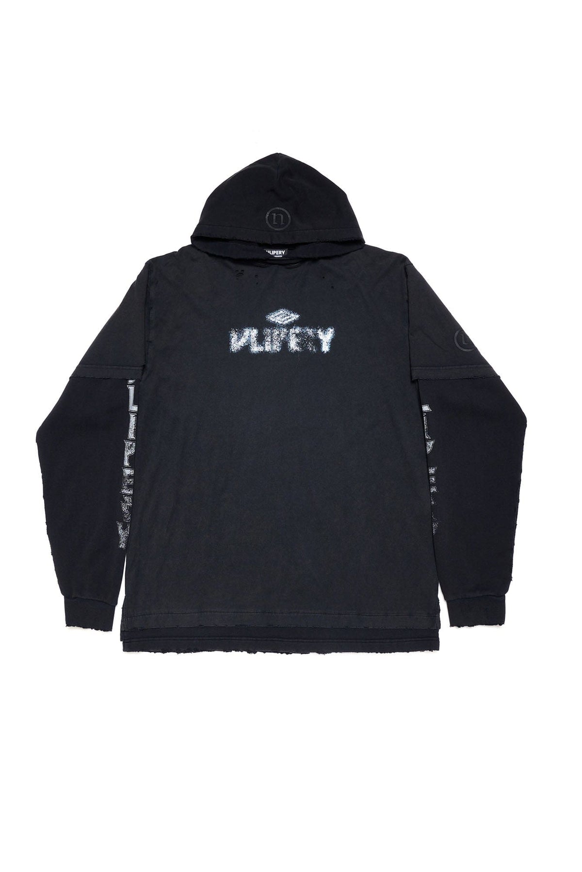 ULIPERY Distressed Faux Layered Hoodie – photo 8 of 12
