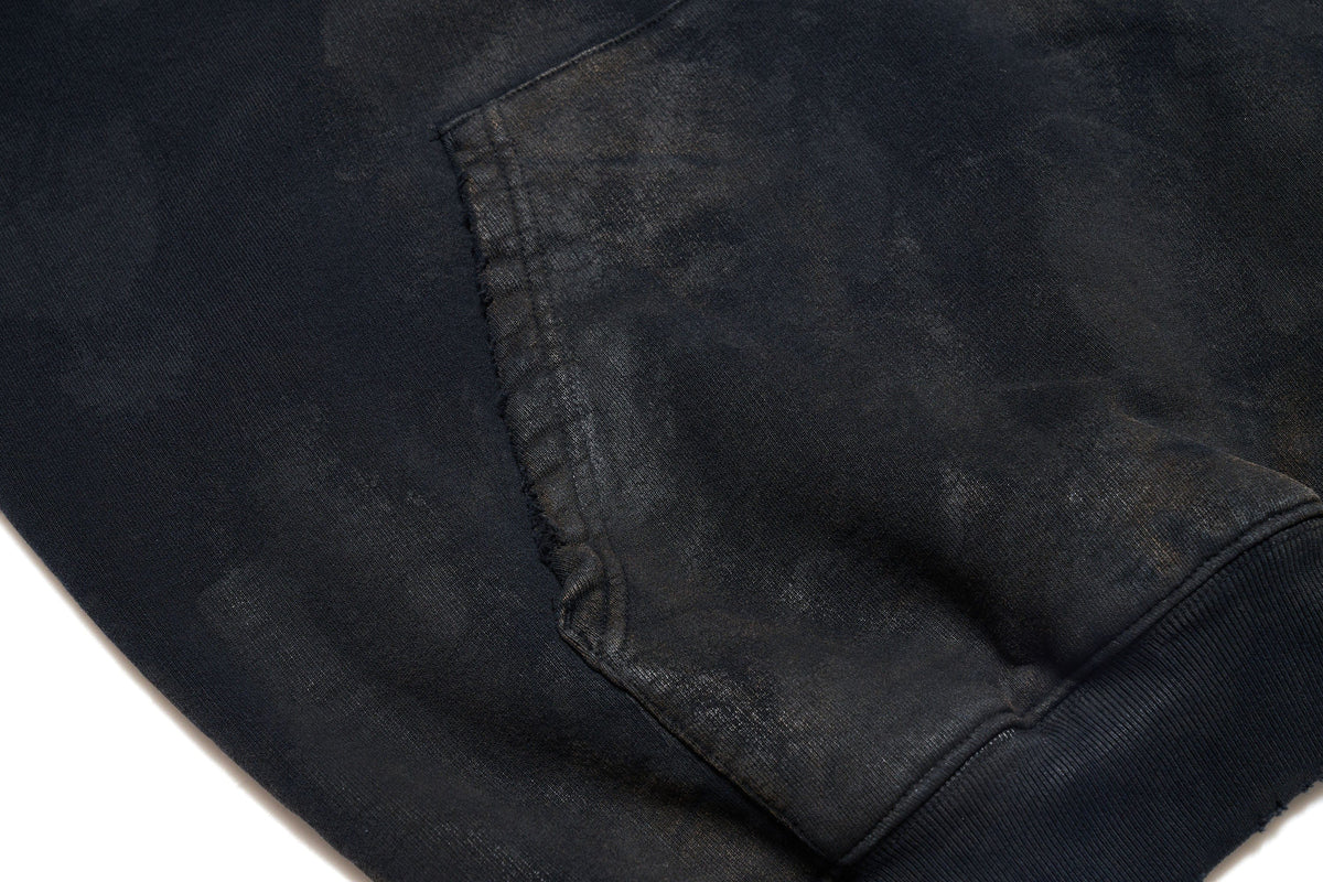 ULIPERY LOGO Mud-Wash Frayed Hoodie – photo 14 of 14