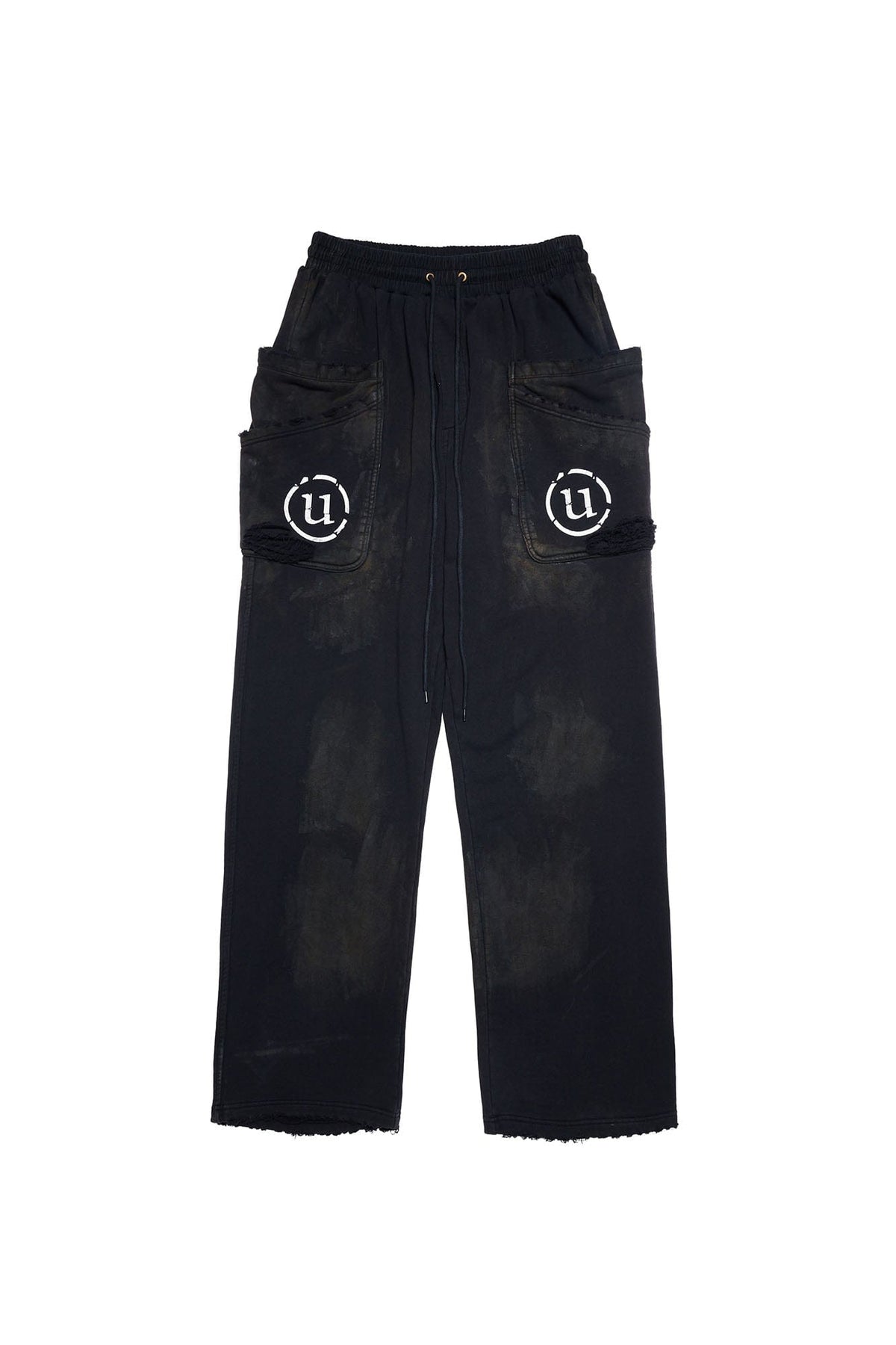 ULIPERY LOGO Mud-Wash Frayed Sweatpants – photo 6 of 10