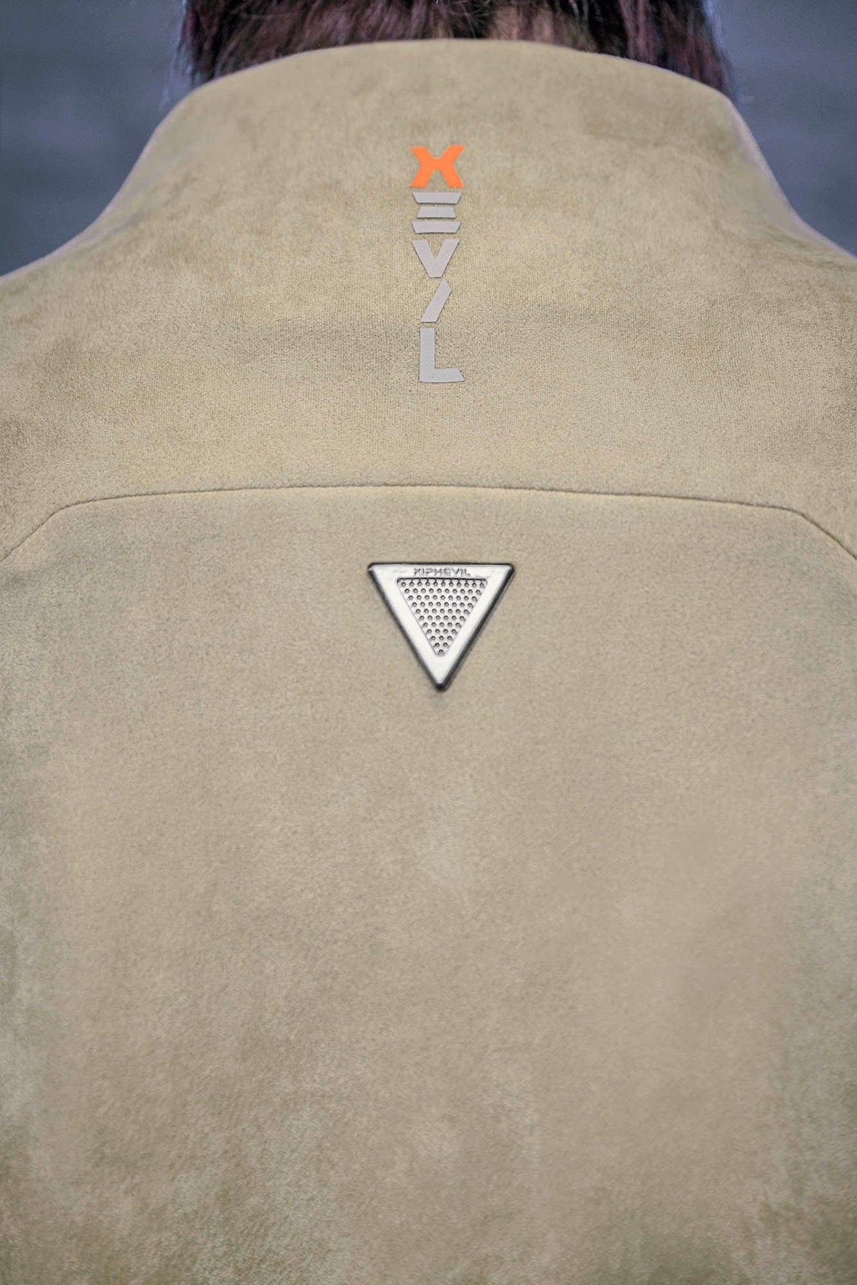 XIPHEVIL Deconstructed Utility Faux Suede Daoist Robe Sand – photo 4 of 14