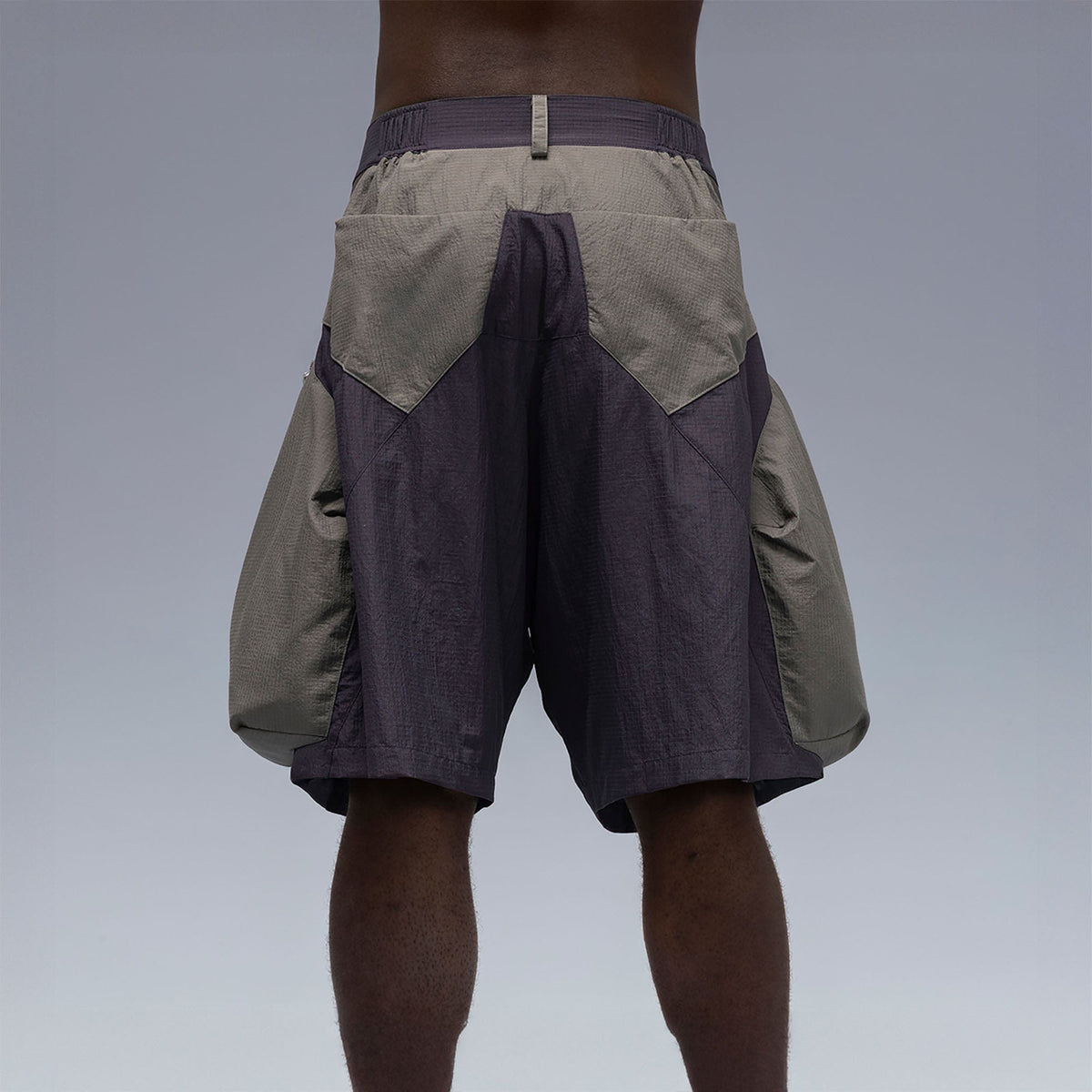 XIPHEVIL Snake Skin Contrast Panel Multi-Pocket Shorts – photo 3 of 22