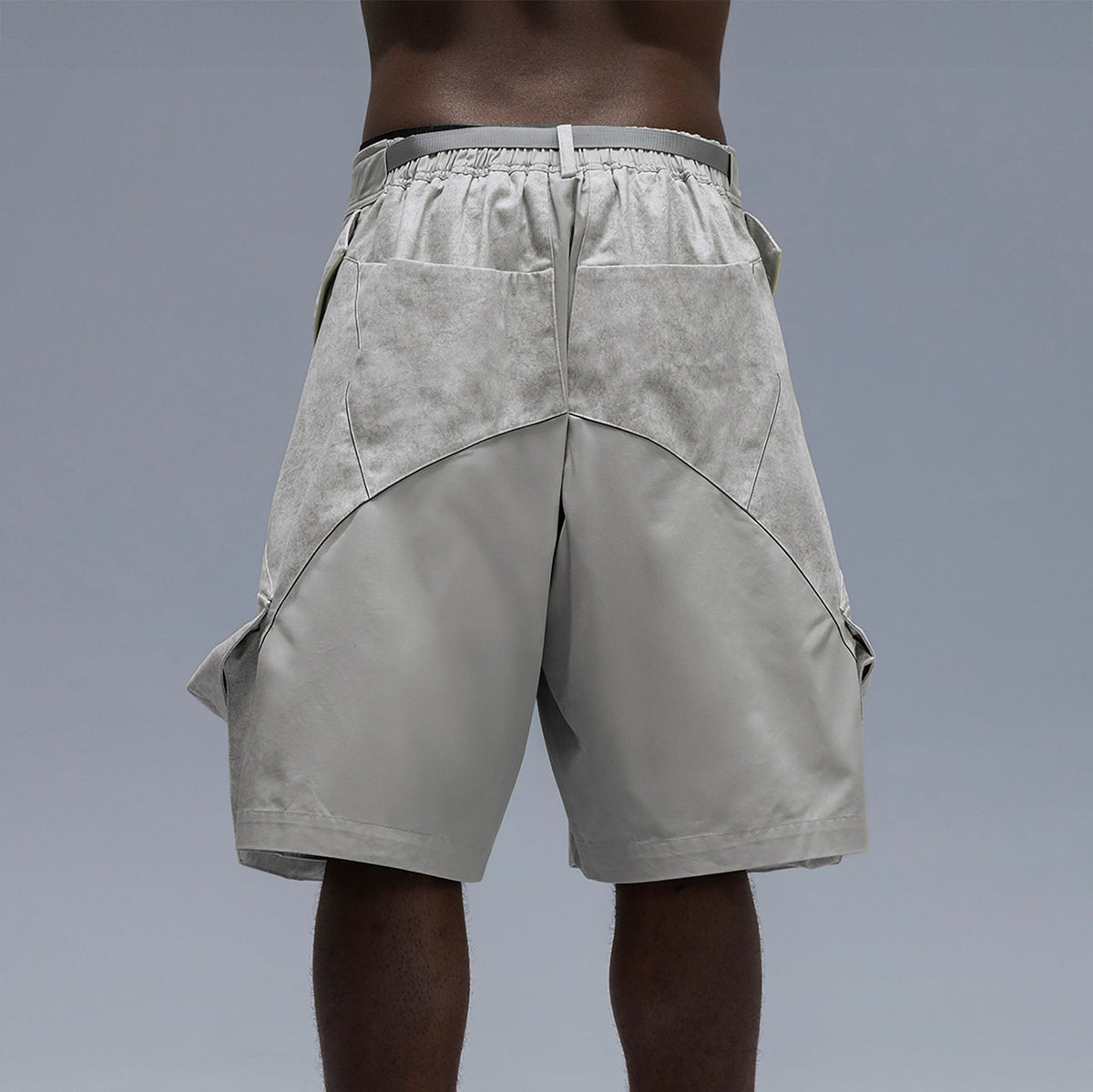 XIPHEVIL Washed Contrast Panel Pocket Utility Shorts Gray – photo 2 of 11
