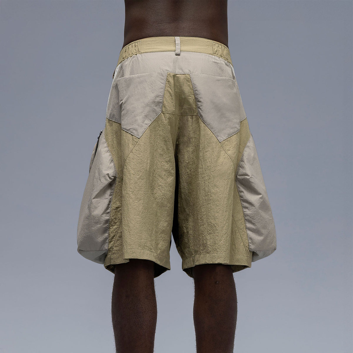XIPHEVIL Snake Skin Contrast Panel Multi-Pocket Shorts – photo 4 of 22