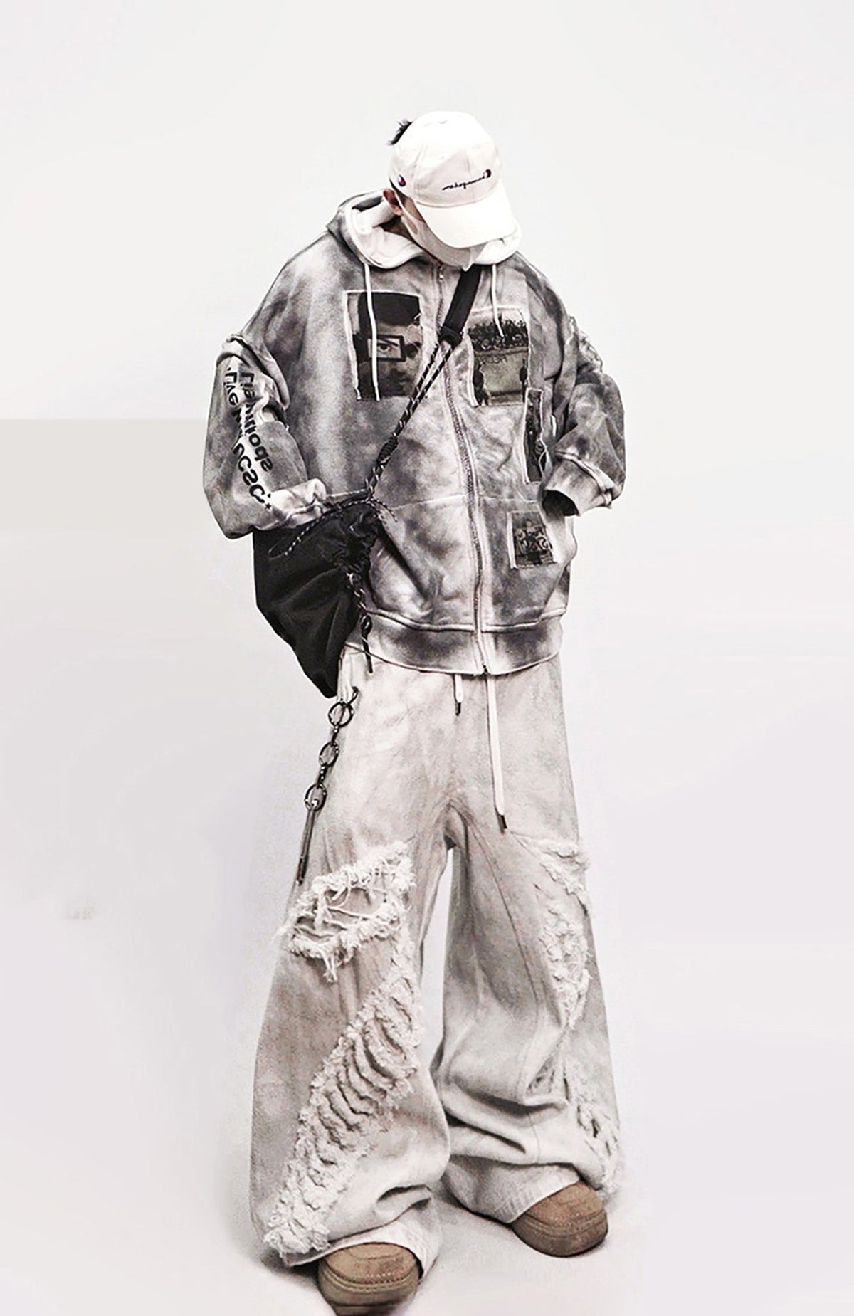 UUCSCC Mud-Dyed Distressed Straight-Leg Jeans – photo 4 of 13