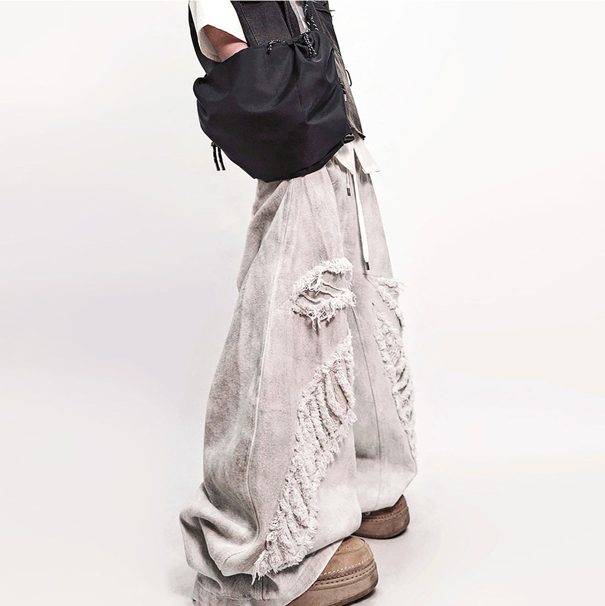 UUCSCC Mud-Dyed Distressed Straight-Leg Jeans – photo 2 of 13