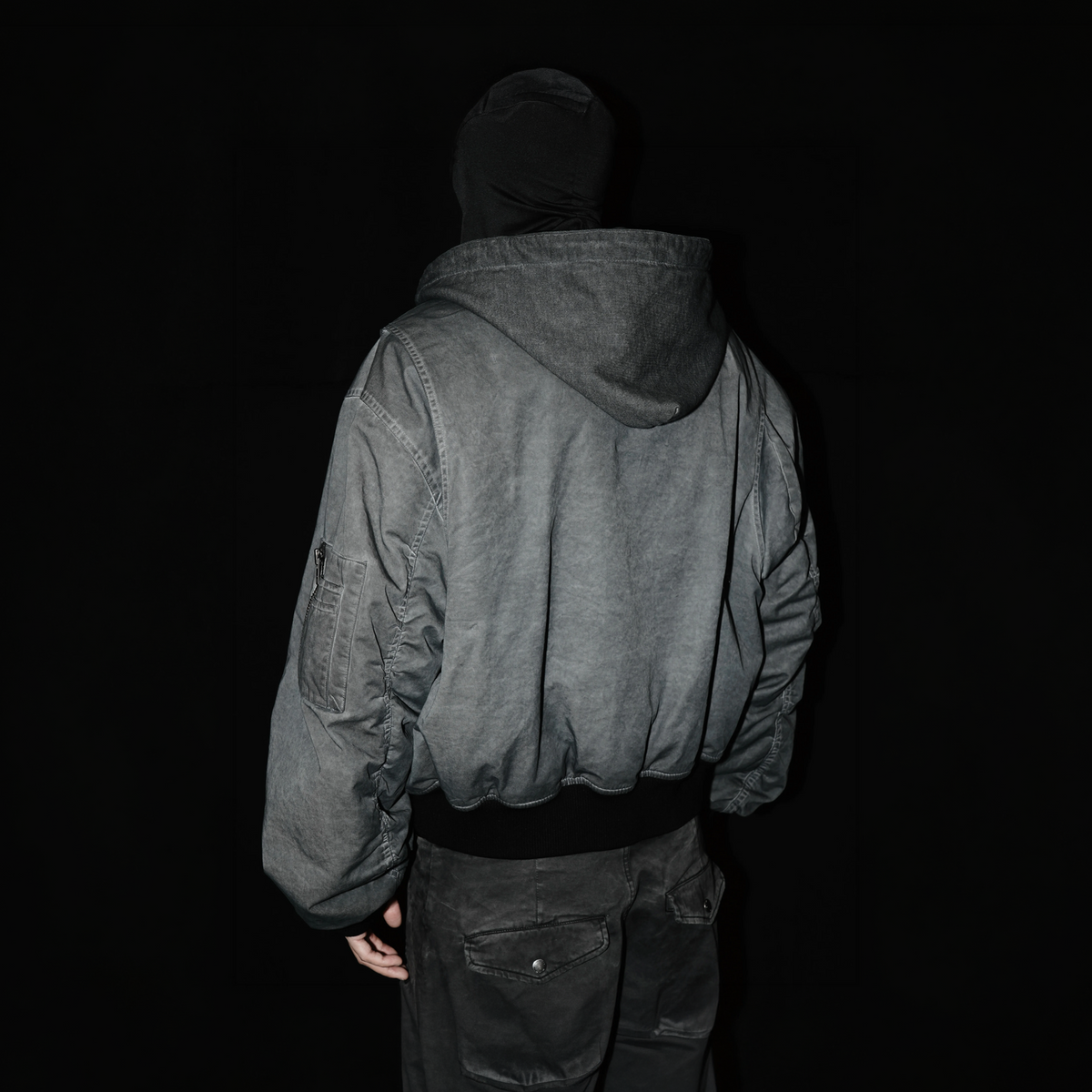 AVINMADE Washed Stitch Hooded Bomber Jacket – photo 2 of 16