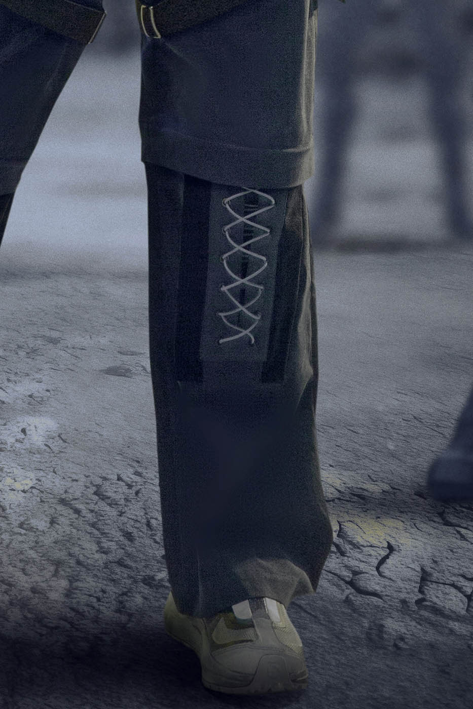 XIPHEVIL Detachable Lace-Up Multi-Pocket Bondage Pants – photo 8 of 11