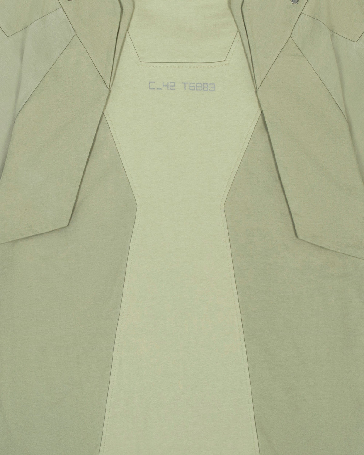 XIPHEVIL Deep Zone Deconstructed Armor Rivet T-Shirt Green – photo 17 of 18
