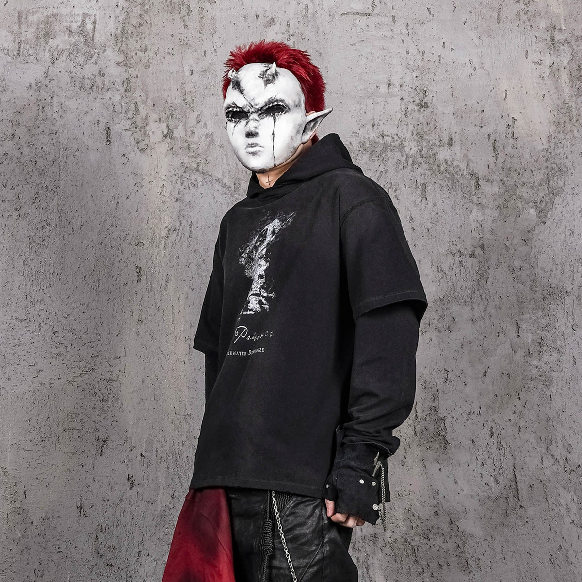 UNDERWATER The Prisoner Distressed Layered Hoodie – photo 2 of 12