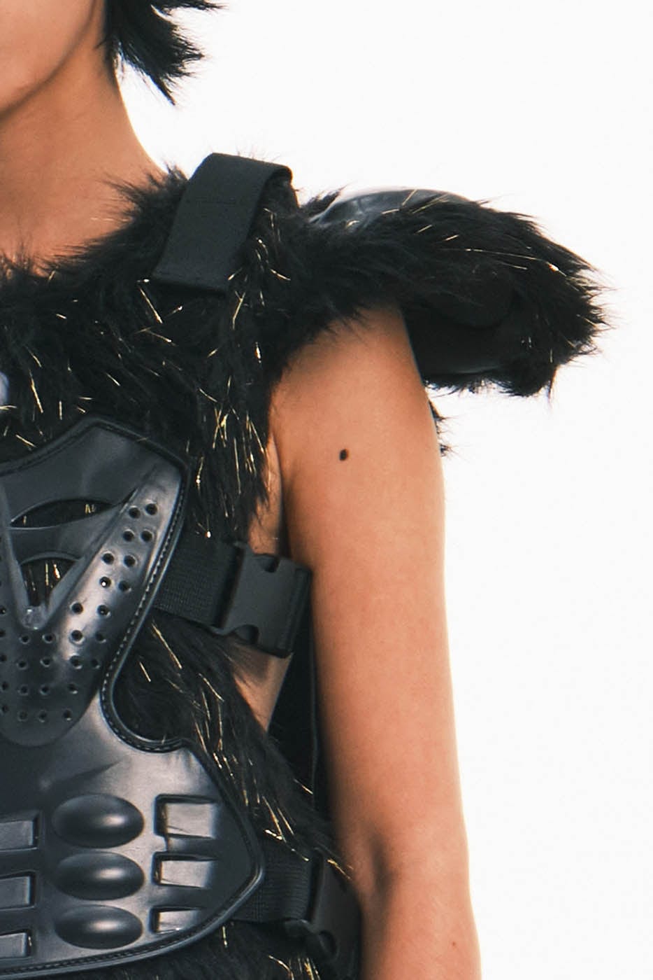 EMBRYO Cyber Faux Fur Warrior Vest – photo 9 of 13