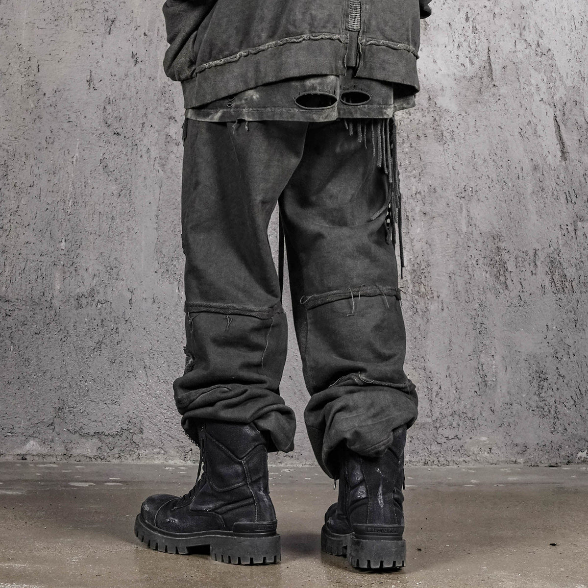 UNDERWATER Distressed Demon Clad Deconstructed Pants – photo 2 of 12