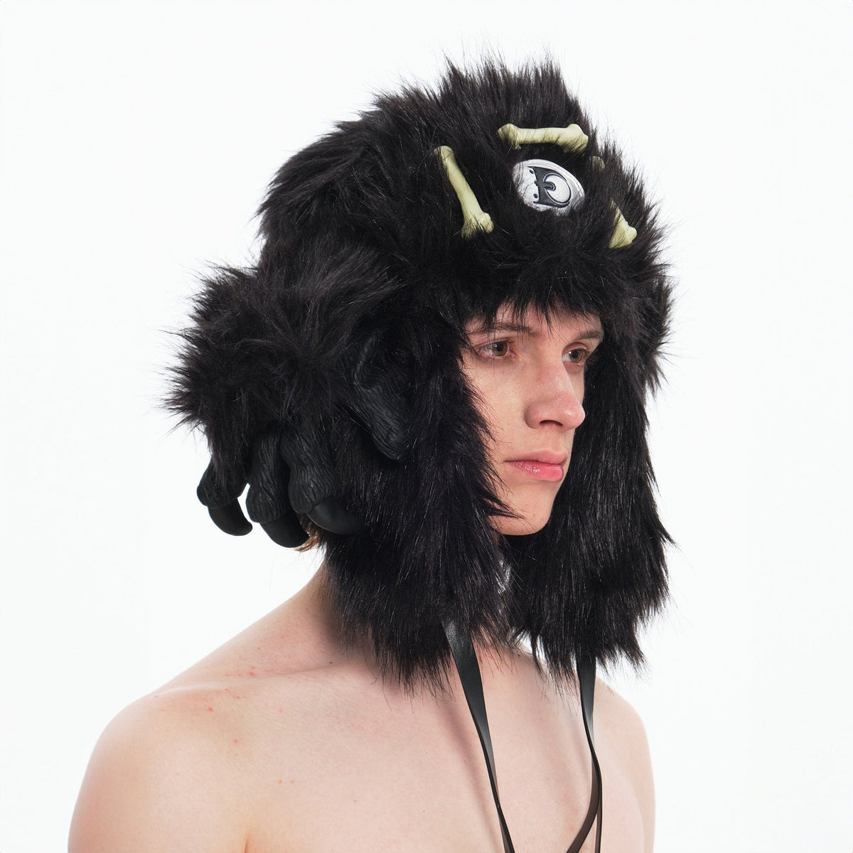 EMBRYO Fuzzy Bone Claw Faux Fur Hat – photo 3 of 8
