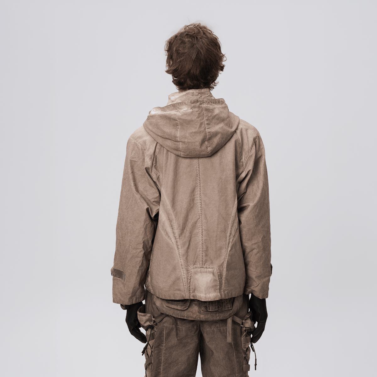 STEAM Distressed Paneled Hooded Jacket – photo 6 of 27