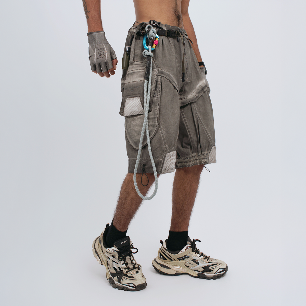 STEAM Distressed Spliced Detachable Utility Shorts – photo 7 of 27