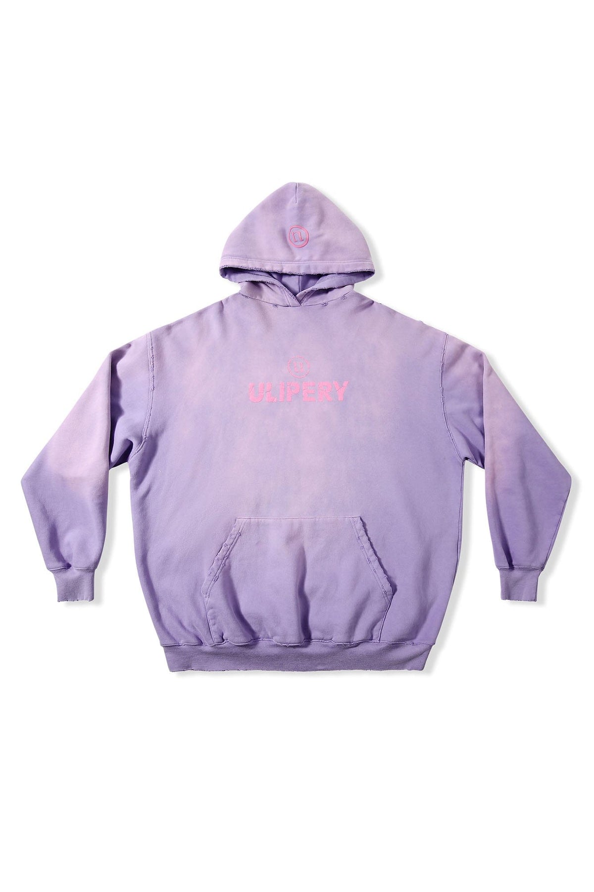 ULIPERY Distressed Gradient Oversized Hoodie Purple – photo 10 of 20