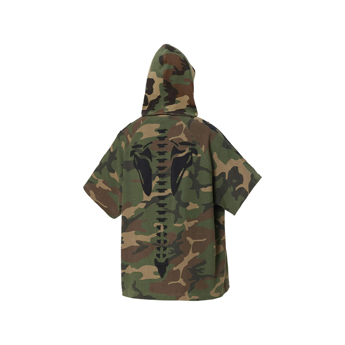 RELABEL Camo Detachable Hood Skeleton Graphic Tee – photo 2 of 14