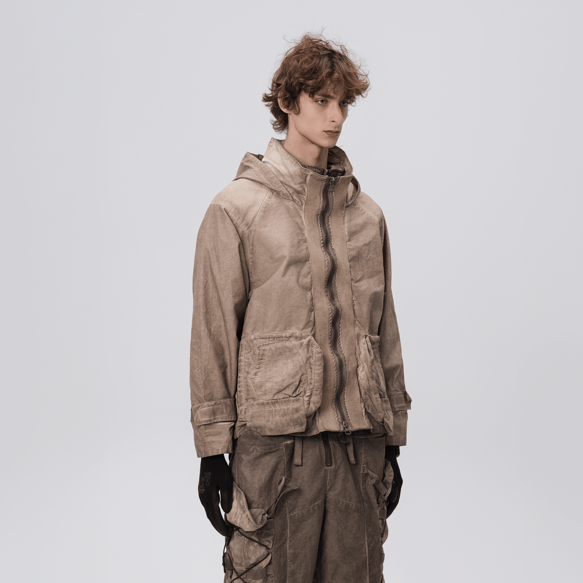 STEAM Distressed Paneled Hooded Jacket – photo 9 of 27